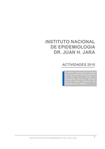 INSTITUTO NACIONAL DE EPIDEMIOLOGIA DR JUAN H JARA