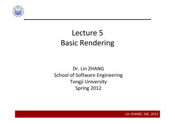 Lecture 5 Basic Rendering