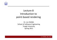 Lecture 8 Introduction to point‐based rendering