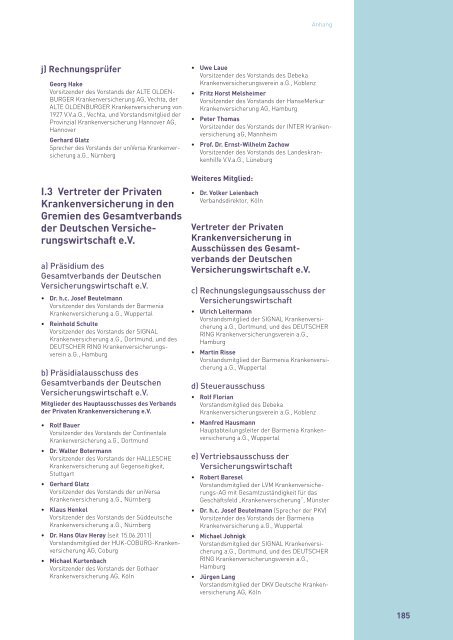 PKV-Rechenschaftsbericht 2011 - PKV - Verband der privaten ...
