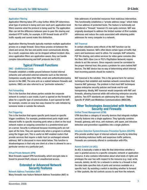 Firewall Security for SMB Networks