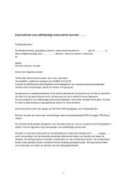 Huurcontract voor zelfstandige woonruimte nummer ……