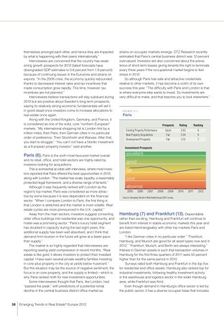 Emerging Trends in Real Estate® Europe 2012 - PwC