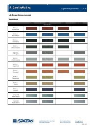 1 Afgewerkte producten 12.p 21 1.1 Trespa Meteon (vervolg) Kleurenkaart