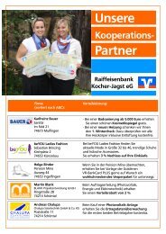 Raiffeisenbank Kocher-Jagst eG Unsere Kooperations- Partner