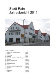 Stadt Rain Jahresbericht 2011