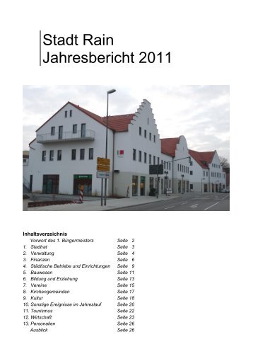 Stadt Rain Jahresbericht 2011