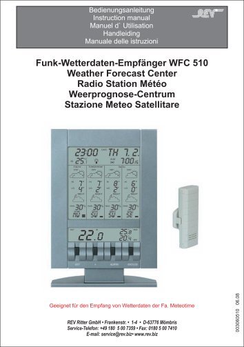 Funk-Wetterdaten-Empfänger WFC 510 Weather ... - REV-Ritter GmbH