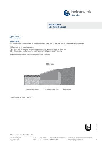 Pfuhler-Steine - Betonwerk Neu-Ulm GmbH & Co. KG