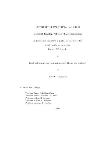 Constant Envelope OFDM Phase Modulation - Dr. James R. Zeidler