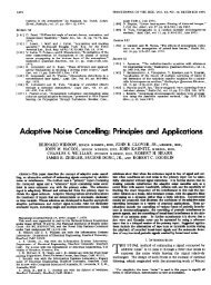 Adaptive Noise Cancelling Principles and Applications