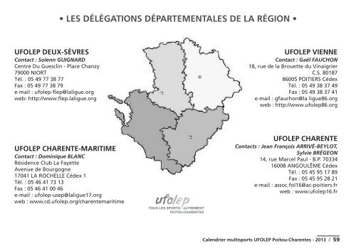 Calendrier Ufolep Poitou Charentes 2013