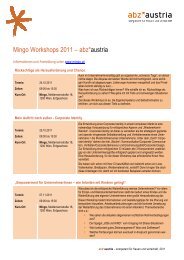 Mingo Workshops 201 2011 -; abz*austria