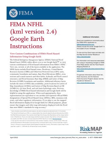 FEMA NFHL (kml version 2.4) Google Earth Instructions