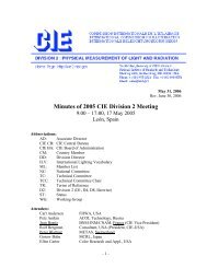 Minutes of 2005 CIE Division 2 Meeting