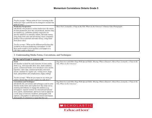 GRADE 5: ORAL COMMUNICATION - Scholastic Education