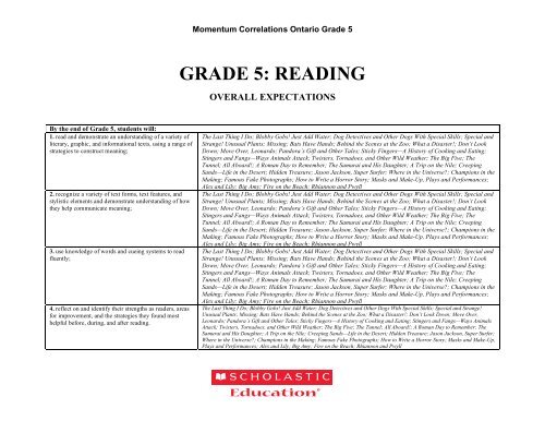 GRADE 5: ORAL COMMUNICATION - Scholastic Education