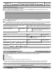 Declaración Jurada sobre el Robo de Identidad