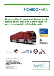 Opportunities to overcome the barriers to uptake of low emission ...
