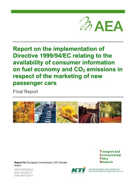 Report on the implementation of Directive 1999/94/EC relating to the ...