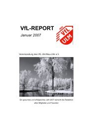 VfL-REPORT - (VfL) Ulm/Neu-Ulm eV
