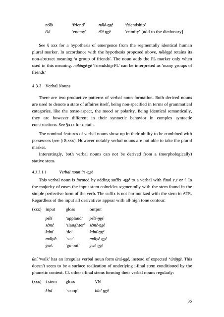 A Grammar of Mombo Songho Dialect