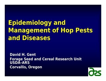 Epidemiology and Management of Hop Pests and Diseases