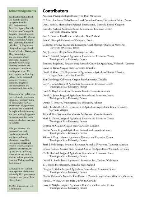 Field Guide for Integrated Pest Management in Hops