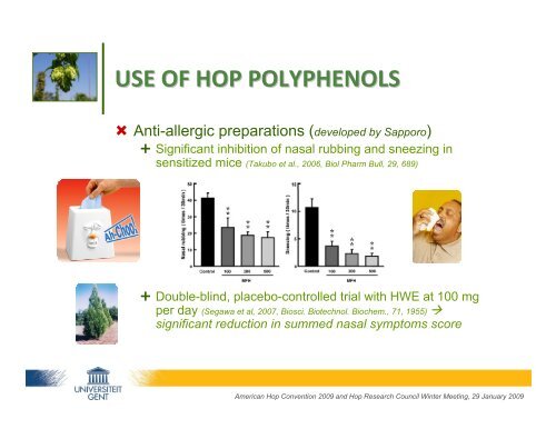 Emerging Medicinal Uses of Hops