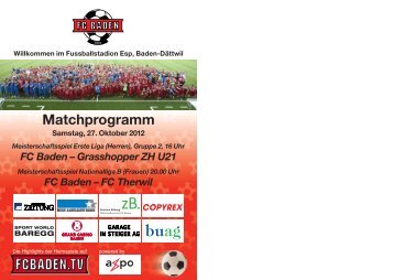 Matchprogramm - FC Baden