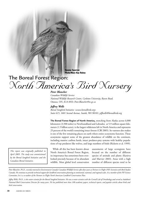 Full report [PDF] - the Boreal Songbird Initiative