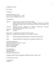 Curriculum Vitae - Department of History - Northwestern University