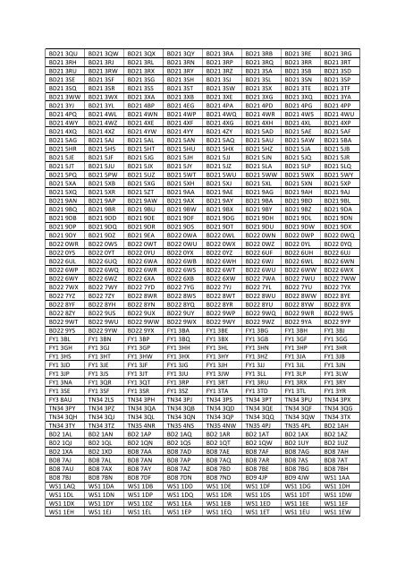 CO15 2DL CO15 2DY CO15 2DZ CO15 2EA CO15 2EB CO15 2ED ...