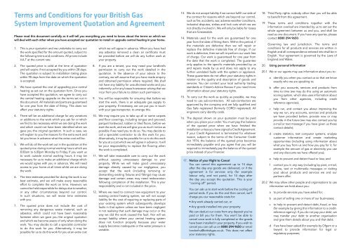 Terms and Conditions for your British Gas System Improvement ...
