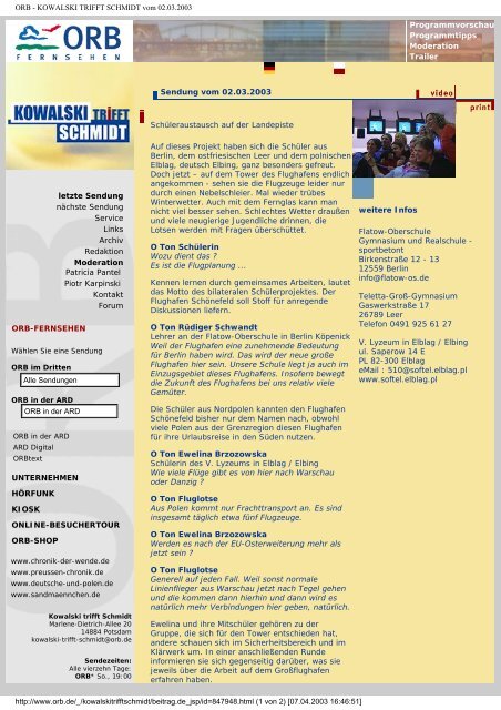 WebScan - Flatow-Oberschule