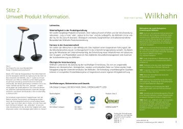Umwelt Produkt Information. Stitz 2.