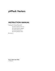 pVPack Vectors