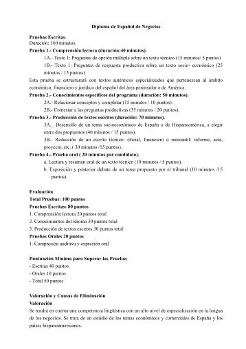 Diploma de EspaÃ±ol de los Negocios - Costa de Valencia