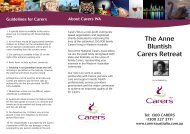 Anne Bluntish Retreat brochure - Carers WA