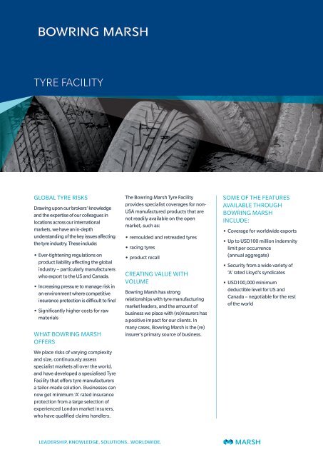 TYRE FACILITY