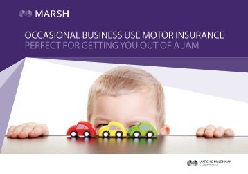OCCASIONAL BUSINESS USE MOTOR INSURANCE perfect for getting YOU OUT OF A JAM