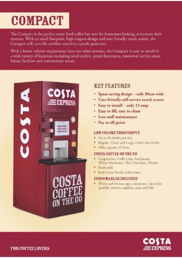 Fact Sheet - Costa Business