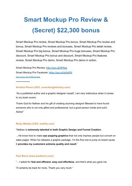  Smart Mock Up Pro review and (FREE) $12,700 bonus-  Smart Mock Up ProDiscount