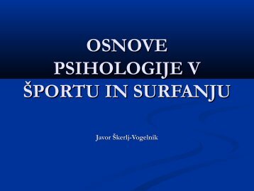 Psihologija - Surf Zveza Slovenije