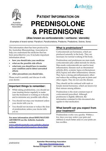 PREDNISOLONE & PREDNISONE