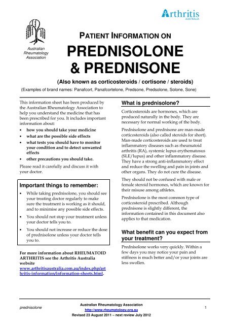 PREDNISOLONE & PREDNISONE