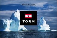 Claus Usen Jensen Executive Vice President TORM ... - Mssm.dk