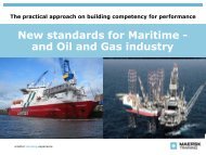 New standards for Maritime - and Oil and Gas industry