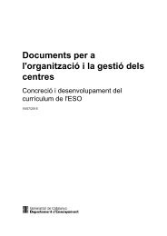 Documents per a l'organització i la gestió dels centres