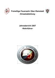 Jahresbericht des WehrfÃ¼hrers - Freiwillige Feuerwehr Ober-Ramstadt